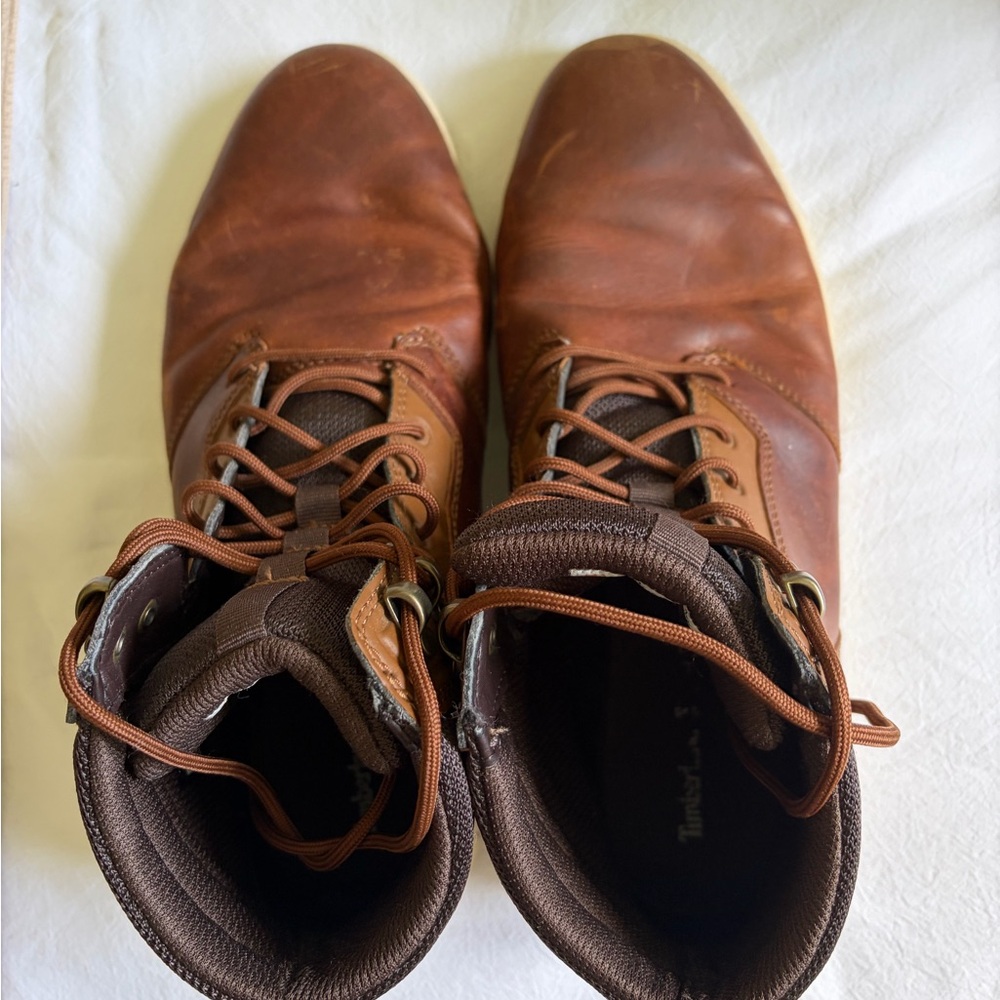 Timberland Chestnut Brown Leather Sneakers